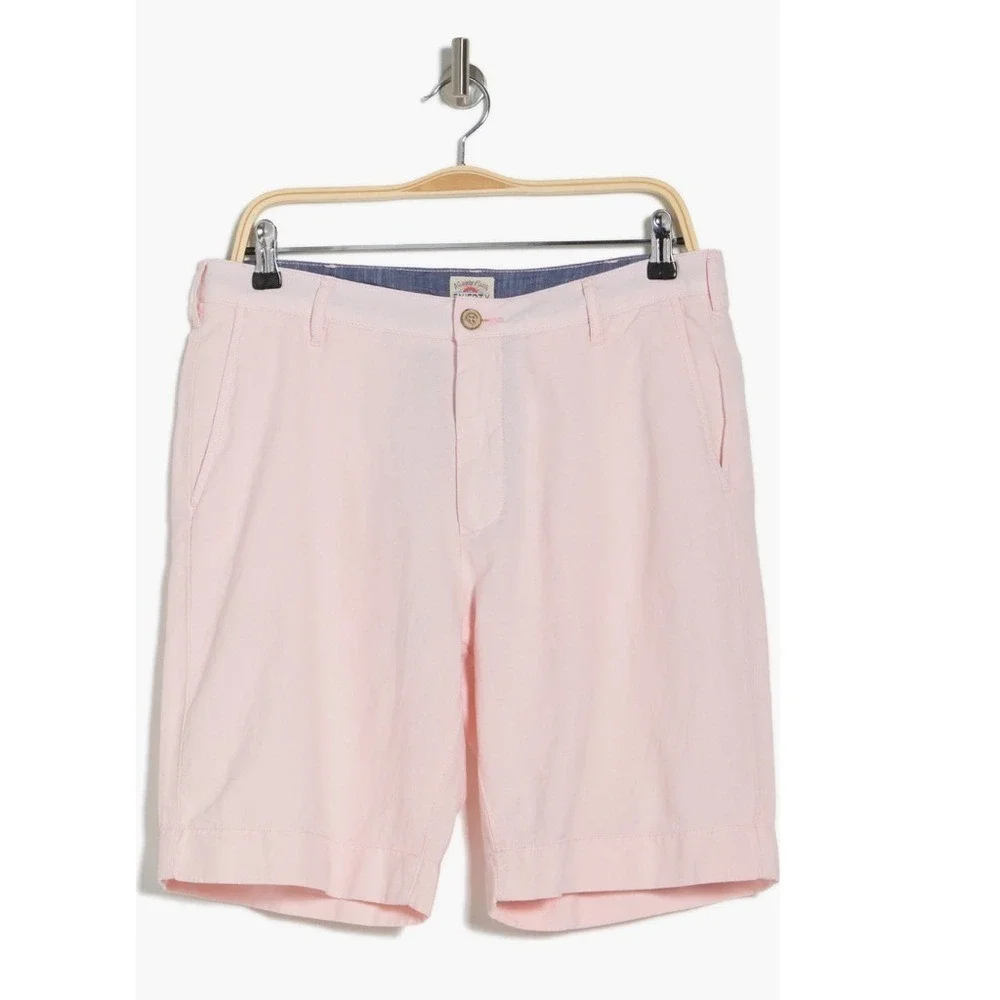 Faherty Malibu Linen & Cotton Chino Shorts, Size 40 Waist, Summer Pink,‎ NWT
